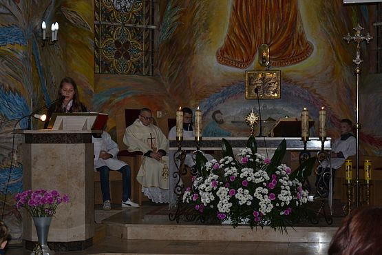 Grafika #3: 8 rocznica nadania imienia Jana Pawła II Zespołowi Szkół w Łebieniu