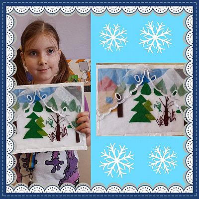 Grafika #5: Konkurs Plastyczny z cyklu cztery pory roku “Zima.